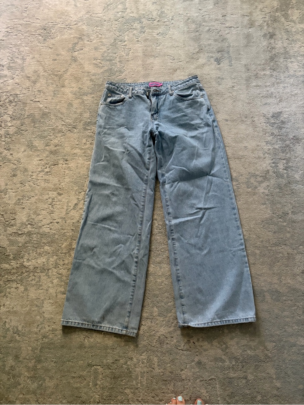 Edikted Light Blue Wide-Leg Jeans